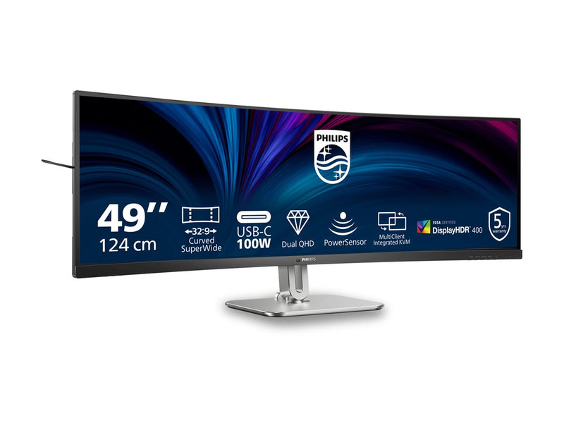 Philips 49" Curved Monitor – Dual QHD, großes Sichtfeld