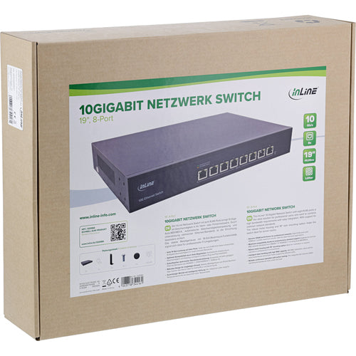 Inline Netzwerk-Switch – 8 Ports, 10 Gigabit Ethernet
