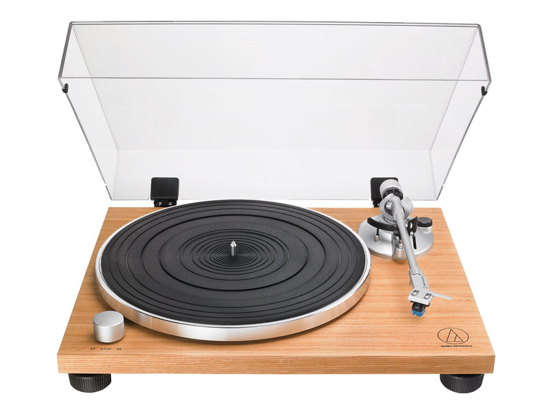 Audio-Technica Plattenspieler – Holzdesign, integrierter Vorverstärker