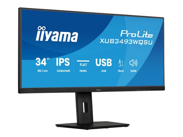 Iiyama 34" LED-Monitor – 2K-Auflösung, IPS-Technologie