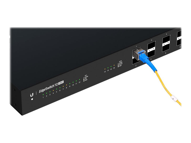 Ubiquiti EdgeSwitch – 12 Glasfaseranschlüsse, 4 Ethernet-Ports