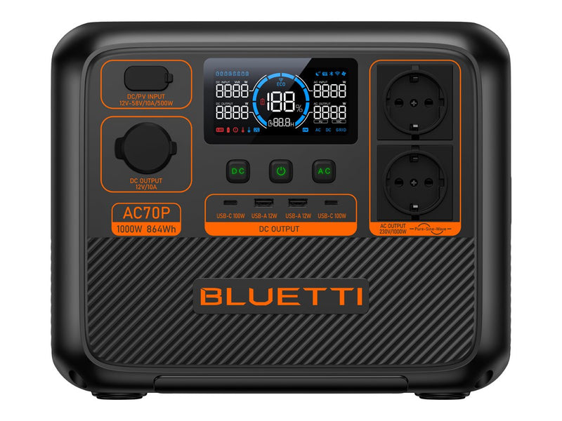 Bluetti Portable Power Station – 864 Wh, vielseitige Energiequelle