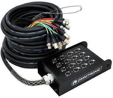 Omnitronic Multicore Kabel – 30 m, 12 Eingänge, 4 Ausgänge