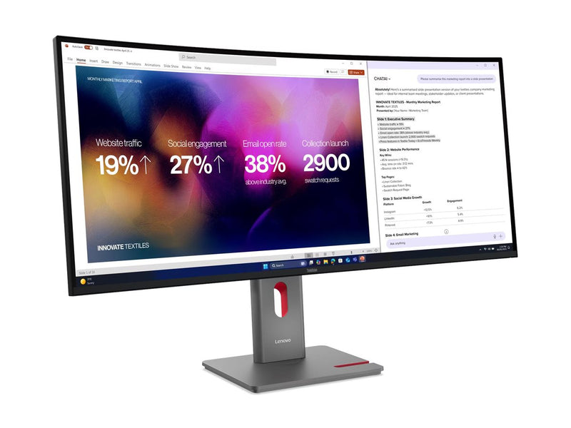 Lenovo ThinkVision Monitor – 40" gebogen, 5K-Display