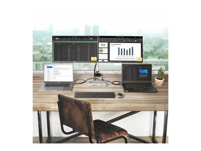 StarTech Dual Monitor Dock – Für 2 Laptops, 4K-Display