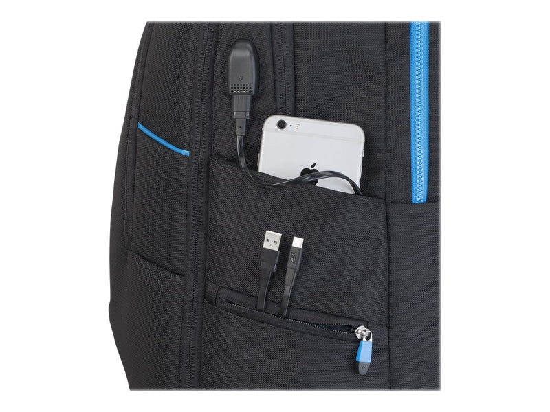 Rivacase Notebook-Rucksack – Wasserfest, stoßsicher für 17,3" Laptops