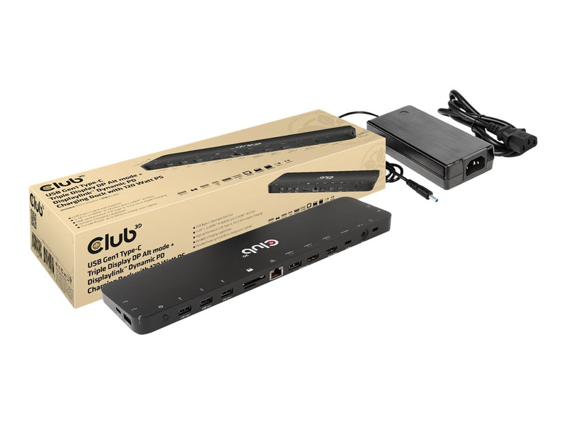 Club3D 4K Dockingstation – USB-C, 120W, 6 USB-Anschlüsse