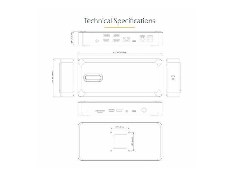 StarTech Thunderbolt 4 Dockingstation – 4K Multi-Monitor Unterstützung