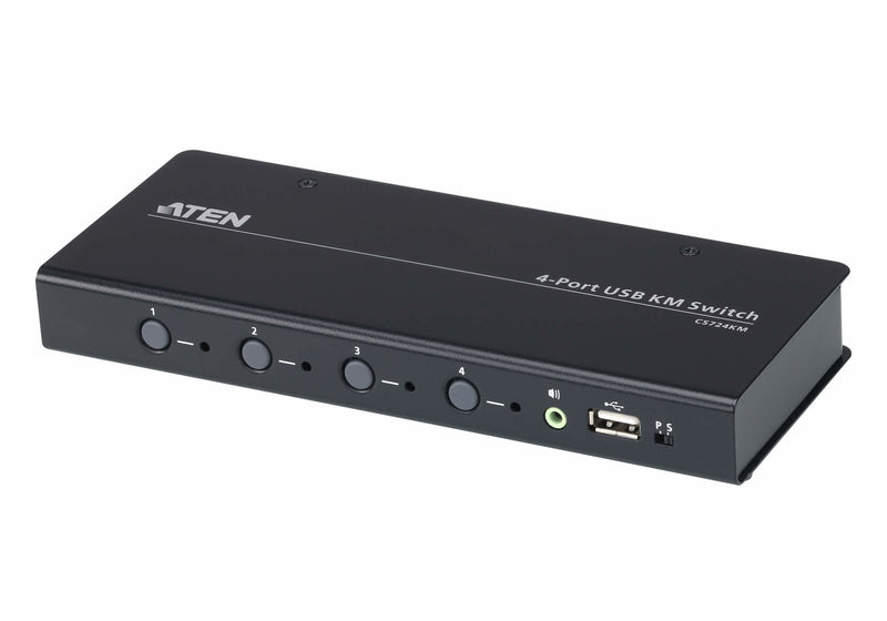 ATEN 4-Port USB KM Switch – Steuern Sie 4 PCs mit einer Tastatur und Maus