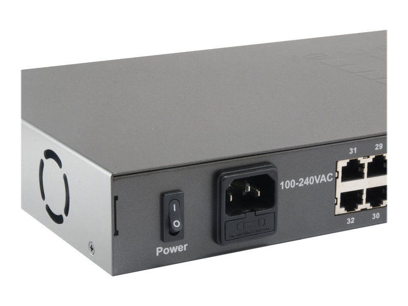 LevelOne Netzwerk-Switch – 32 PoE-Anschlüsse, Rack-montierbar