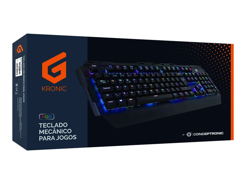 CONCEPTRONIC Gaming-Tastatur – RGB-Beleuchtung, Blaue Schalter