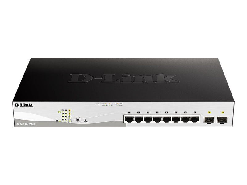 D-Link 10-Port Gigabit Switch – Smart, PoE+ Unterstützung