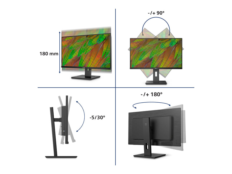 Philips 32" LED-Monitor – 4K UHD, Lautsprecher integriert