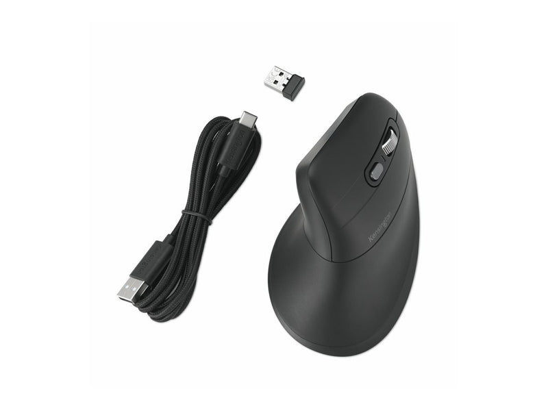 Kensington Ergonomische Funkmaus – Wiederaufladbar, 5 Tasten