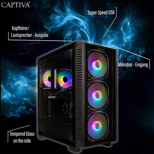 Captiva Gaming-PC – Leistungsstark mit 64 GB RAM und 2 TB Speicher