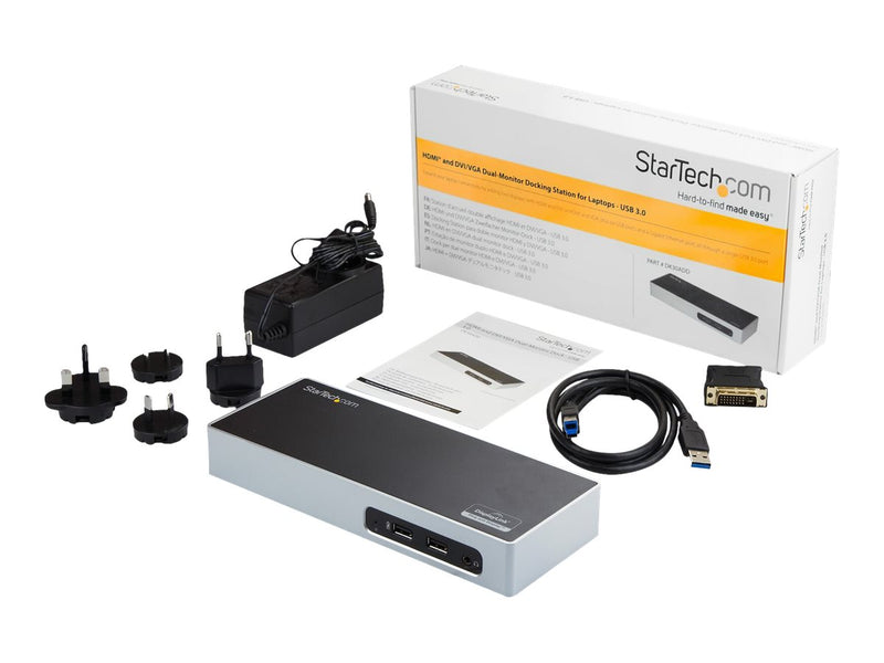 StarTech USB 3.0 Dockingstation – Dual Monitor, HDMI & DVI