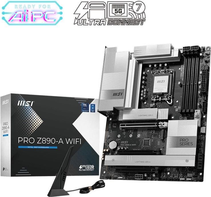 MSI Motherboard PRO Z890-A – Wi-Fi, USB-C Anschlüsse