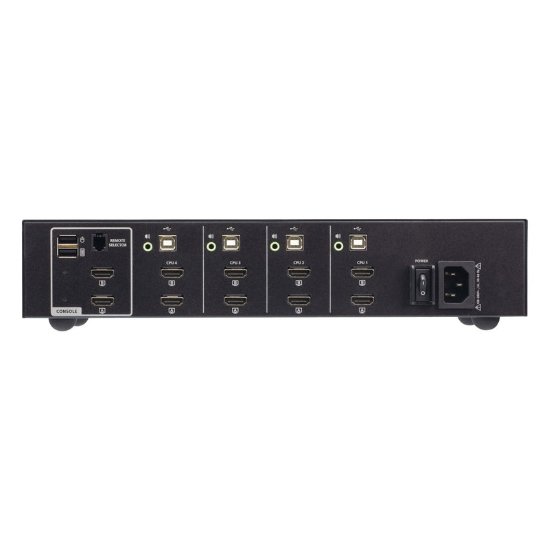 ATEN 4-Port USB HDMI KVM Switch – Dual Display, sicheres Umschalten
