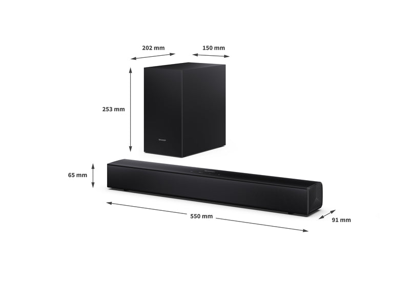 Sharp Soundleistensystem – 2.1-Kanal, 240 Watt für TV