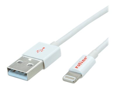 ROLINE Lightning-Kabel – 15 cm, für Apple Geräte, weiß