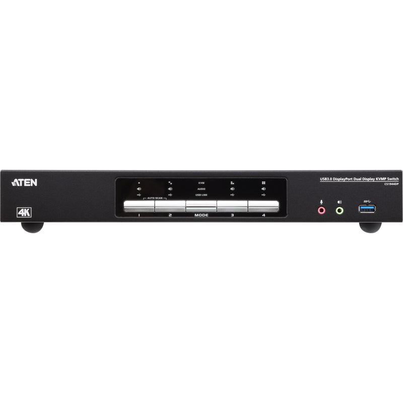 Aten KVMP-Switch – 4K DisplayPort für 2 Bildschirme, USB 3.0