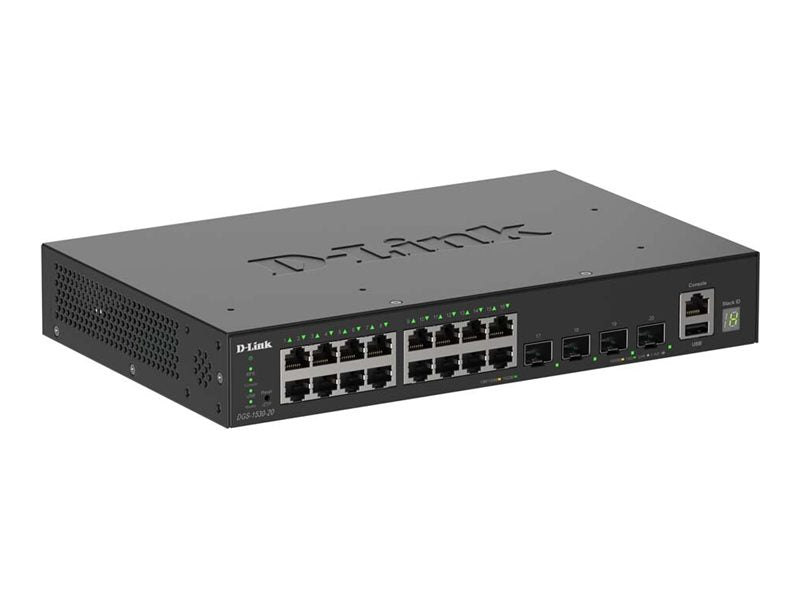 D-Link 20-Port Netzwerk-Switch – Gigabit Ethernet, Smart Management