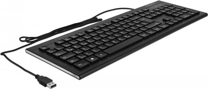 DELOCK USB-Tastatur – Deutsche QWERTZ, Multimedia
