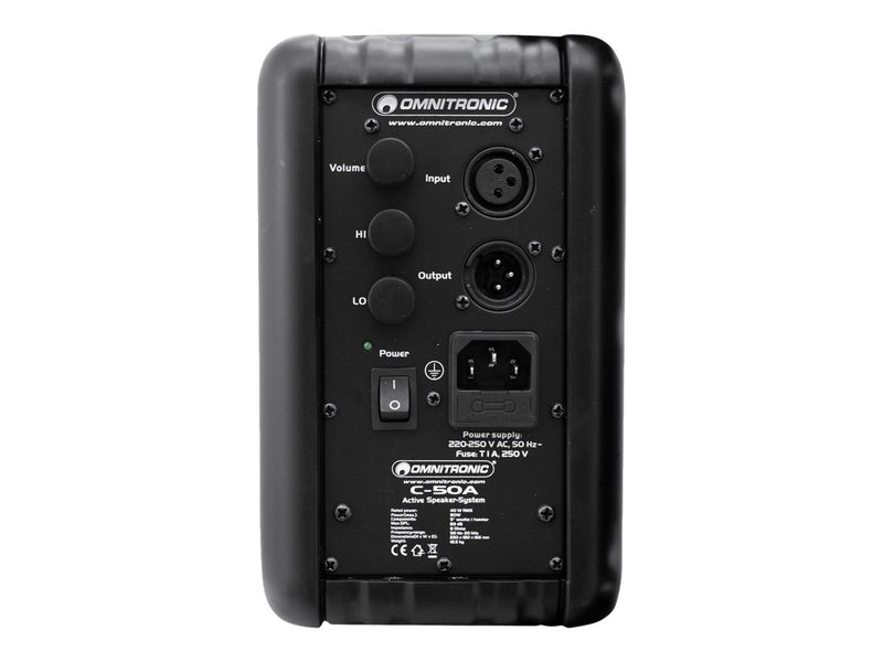 Omnitronic Aktiver Monitor-Lautsprecher – 50 W, 2-Wege-System