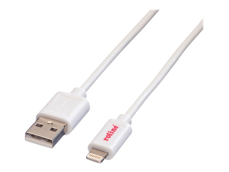 ROLINE Lightning-Kabel – 1 m, USB-Anschluss für Apple Geräte