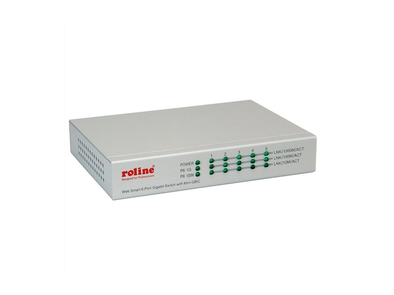 ROLINE Netzwerk-Switch – 5 Gigabit Ports, 1 SFP für schnelle Verbindungen