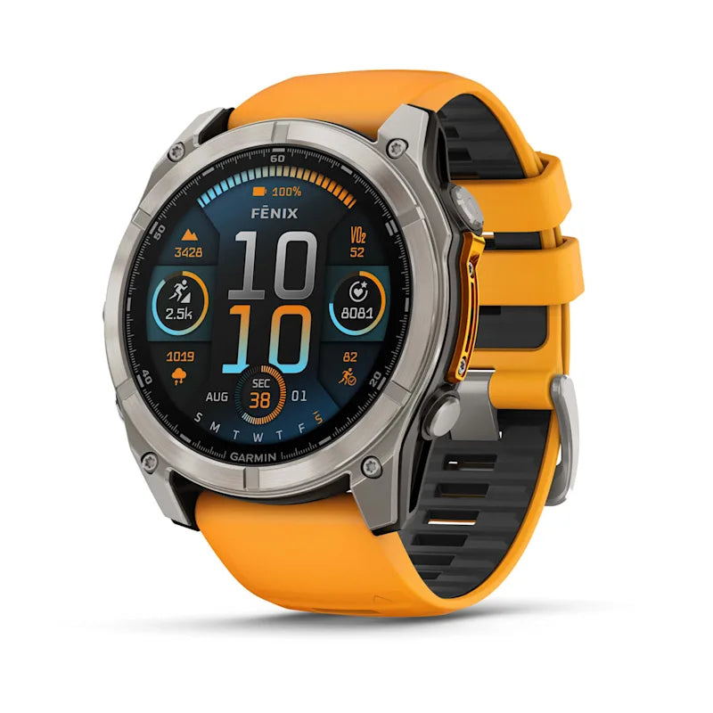 Garmin Fenix 8 Smartwatch – AMOLED-Display, robustes Titan-Gehäuse