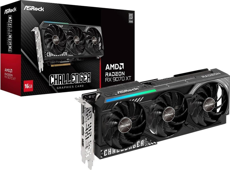 ASRock Grafikkarte – Radeon RX 9070 XT, 16 GB für 4 Bildschirme