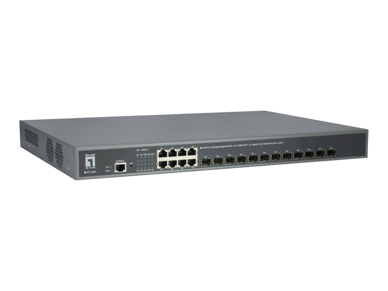 LevelOne Netzwerk-Switch – 20 Anschlüsse, 10 Gigabit Ethernet