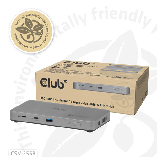 Club3D 5-in-1 Thunderbolt-Hub – 8K-Unterstützung, schnelles Laden