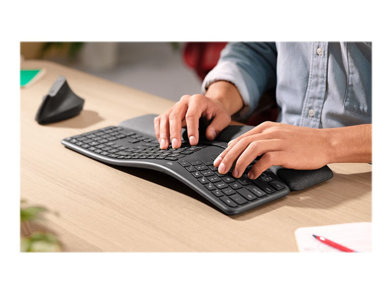 Logitech Ergonomische Tastatur – Kabellos, mit Handauflage