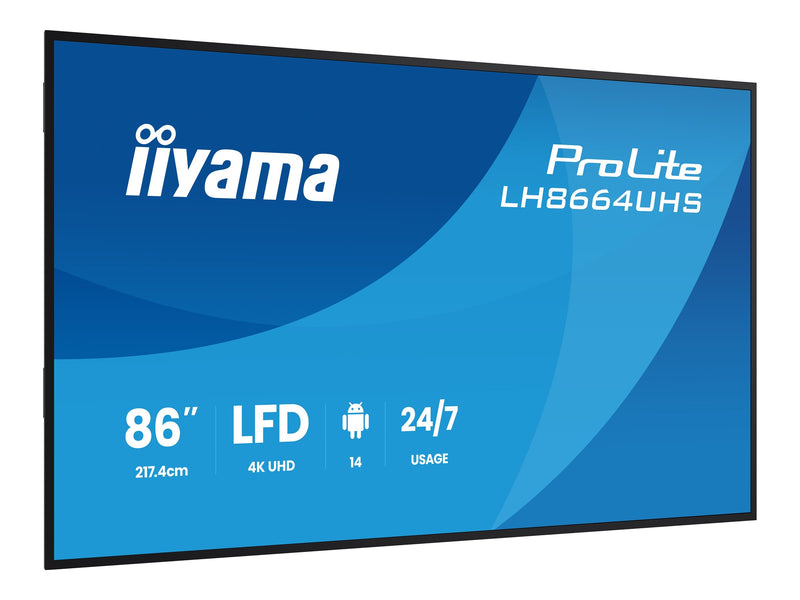 Iiyama 86" Display – 4K UHD, Android-Mediaplayer integriert