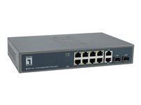 LEVELONE Netzwerk-Switch – 8 PoE+ Anschlüsse, Rack-montierbar