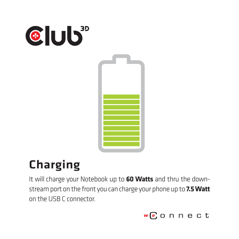 Club3D USB-C Dockingstation – Triple 4K, Laden, Netzwerk