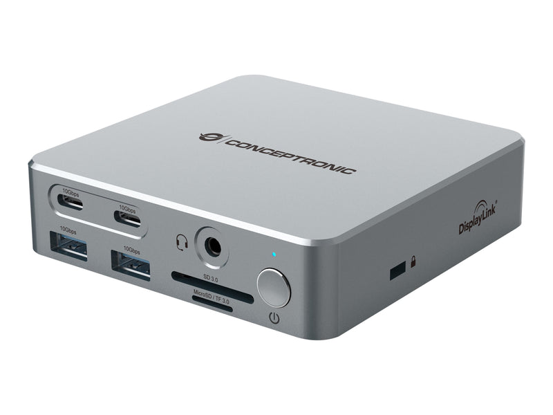 Conceptronic USB-C Dock – 2x HDMI, 4K, LAN-Anschluss