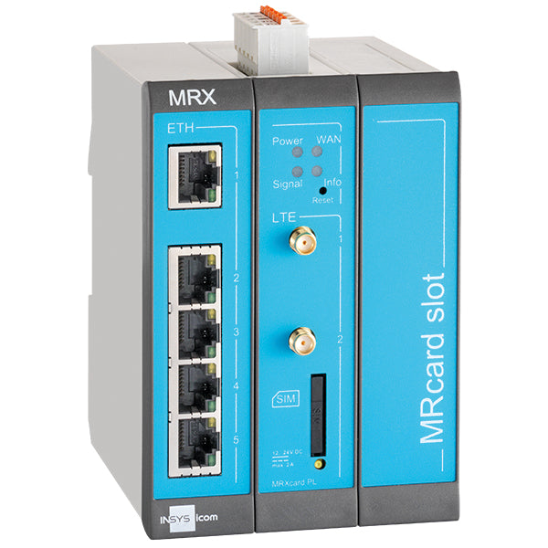 INSYS Router – LTE, 5-Port-Switch für DIN-Schiene