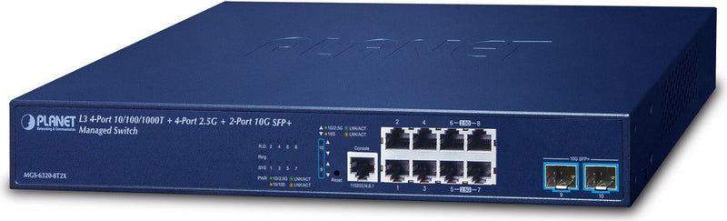 PLANET L3 Netzwerk-Switch – 8 Ports, Managed für effiziente Verwaltung