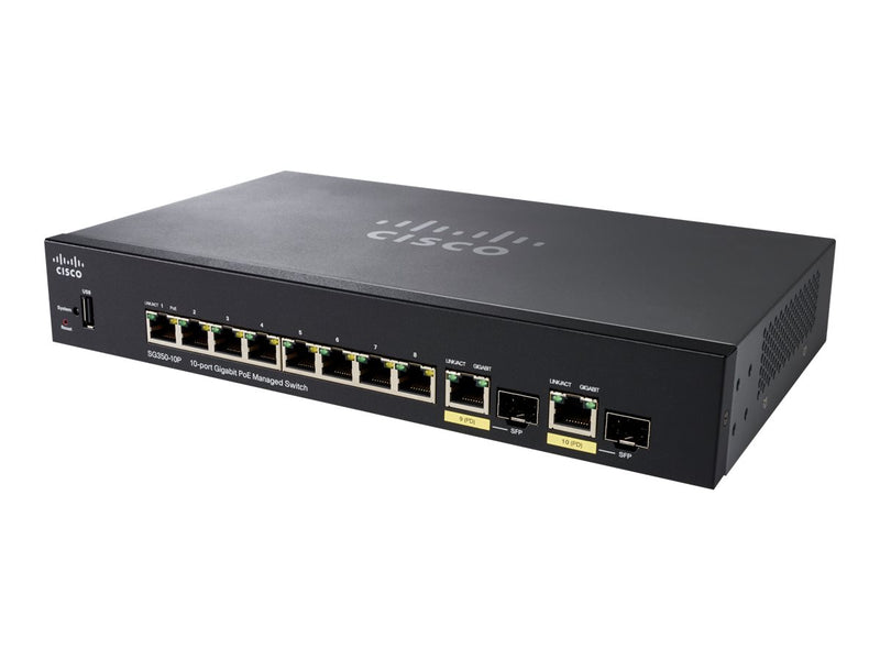 Cisco SG350-10P Switch – 10 Ports, PoE+ für kleine Unternehmen