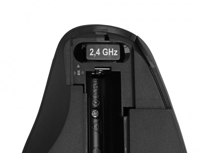 DELOCK Ergonomische USB-Maus – kabellos, für Rechtshänder
