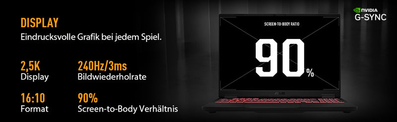 ASUS TUF Gaming Laptop – 18" Display, 16 GB RAM, 1 TB Speicher