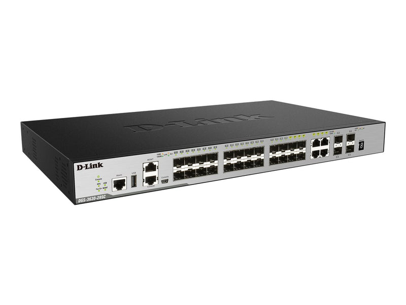 D-Link Netzwerk-Switch – 28 Ports, stapelbar für KMU