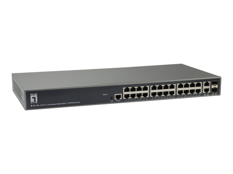 LevelOne 26-Port Netzwerk-Switch – Gigabit, verwaltbar