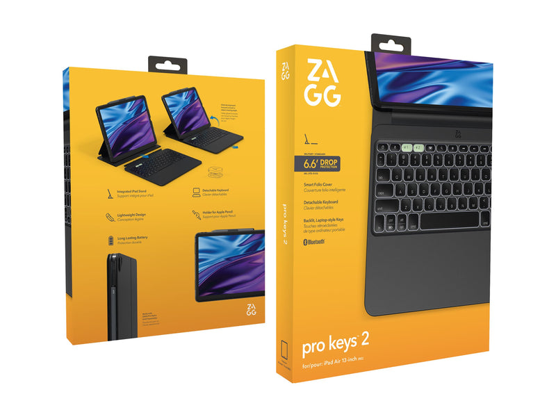 ZAGG Pro Keys 2 – Kabellose Tastatur & Hülle für iPad Air