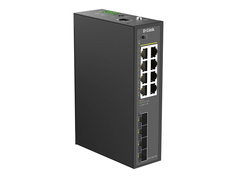 D-Link Industrie-Switch – 8 PoE+ Ports, 4 SFP für robuste Netzwerke
