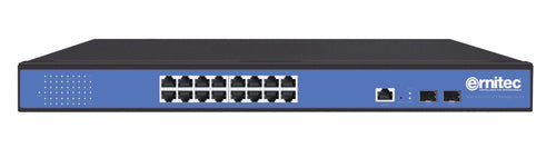 Ernitec 16-Port Gigabit Switch – PoE+, für kleine Netzwerke