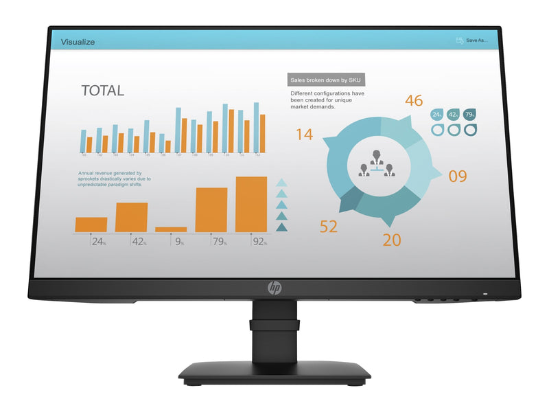 HP 24" LED-Monitor – Full HD, vielseitige Anschlüsse